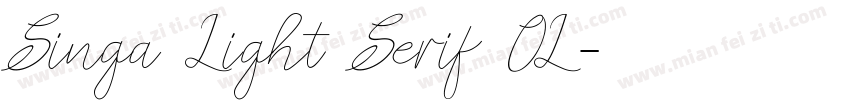 Singa Light Serif OL字体转换